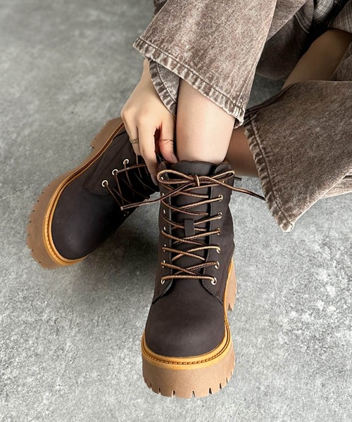 Java(ジャバ)の「《JaVaジャバコラボ》ボリューム感でスタイルアップを叶える♪ヌバック調素材7ホール撥水加工ブーツ(ブーツ・レディース・ダークブラウン/ベージュ・X-LARGE/LARGE/MEDIUM/SMALL)」の10枚目の写真