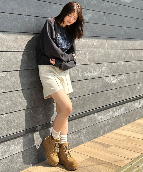 Java(ジャバ)の「《JaVaジャバコラボ》ボリューム感でスタイルアップを叶える♪ヌバック調素材7ホール撥水加工ブーツ(ブーツ・レディース・ダークブラウン/ベージュ・X-LARGE/LARGE/MEDIUM/SMALL)」の21枚目の写真