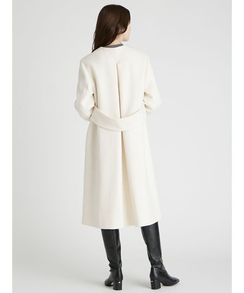 最終値下げ！タグ付き新品未使用セルフォード　カシミヤ混ノーカラーコート38 CELFORD（セルフォード）の「カシミヤ混ノーカラーコート（ノー