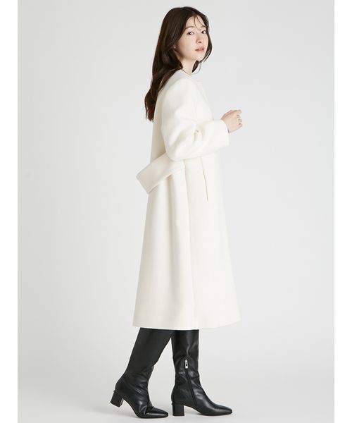 カシミヤ混ノーカラーコート（ノーカラーコート）｜CELFORD