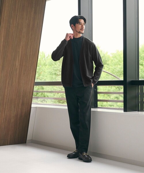 BEAUTY&YOUTH UNITED ARROWS(ビューティーアンドユースユナイテッドアローズ)の「【WEB限定 WARDROBE SMART】エアリー カノコ カーディガン 【抗菌・防臭】(カーディガン/ボレロ・メンズ・ブラック/ダークグレー/ダークブラウン・XL/L/M/S)」の6枚目の写真