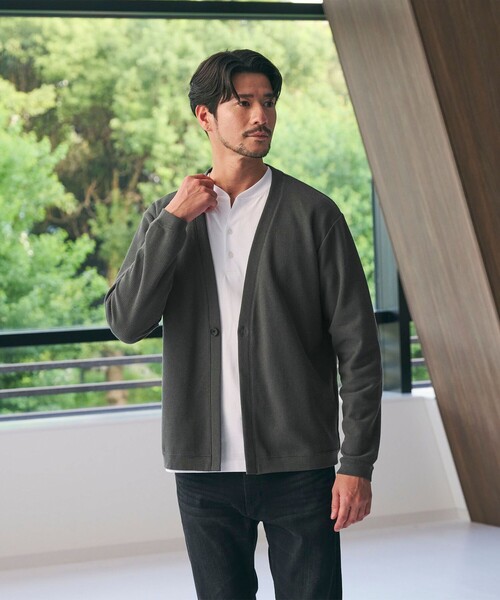 WEB限定 WARDROBE SMART】エアリー カノコ カーディガン 抗菌防臭