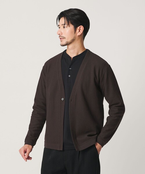 BEAUTY&YOUTH UNITED ARROWS(ビューティーアンドユースユナイテッドアローズ)の「【WEB限定 WARDROBE SMART】エアリー カノコ カーディガン 【抗菌・防臭】(カーディガン/ボレロ・メンズ・ブラック/ダークグレー/ダークブラウン・XL/L/M/S)」の13枚目の写真