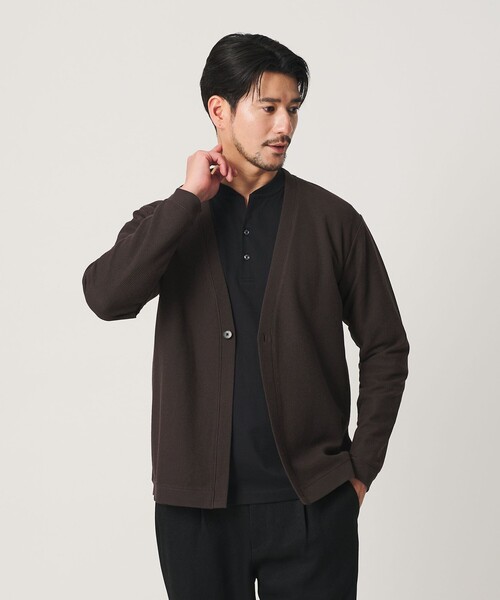 BEAUTY&YOUTH UNITED ARROWS(ビューティーアンドユースユナイテッドアローズ)の「【WEB限定 WARDROBE SMART】エアリー カノコ カーディガン 【抗菌・防臭】(カーディガン/ボレロ・メンズ・ブラック/ダークグレー/ダークブラウン・XL/L/M/S)」の14枚目の写真