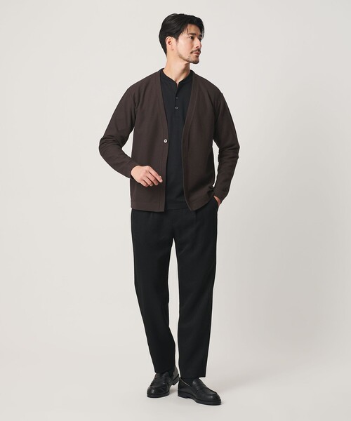 BEAUTY&YOUTH UNITED ARROWS(ビューティーアンドユースユナイテッドアローズ)の「【WEB限定 WARDROBE SMART】エアリー カノコ カーディガン 【抗菌・防臭】(カーディガン/ボレロ・メンズ・ブラック/ダークグレー/ダークブラウン・XL/L/M/S)」の15枚目の写真