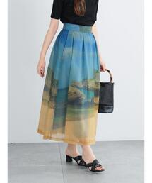 Te chichi | フォトプリントタックフレアミディスカート(スカート)