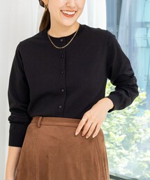 NOLLEY’S | 《手洗い可能》《アンサンブル対応》天竺クルーネックカーディガン(カーディガン/ボレロ)