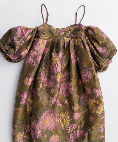 MAISON SPECIAL（メゾンスペシャル）の「Jacquard Motif Balloon Camisole Dress/ジャガードモチーフバルーンキャミワンピース（ワンピース・レディース・ホワイト/マルチ/シルバー・36/38）」の15枚目の写真