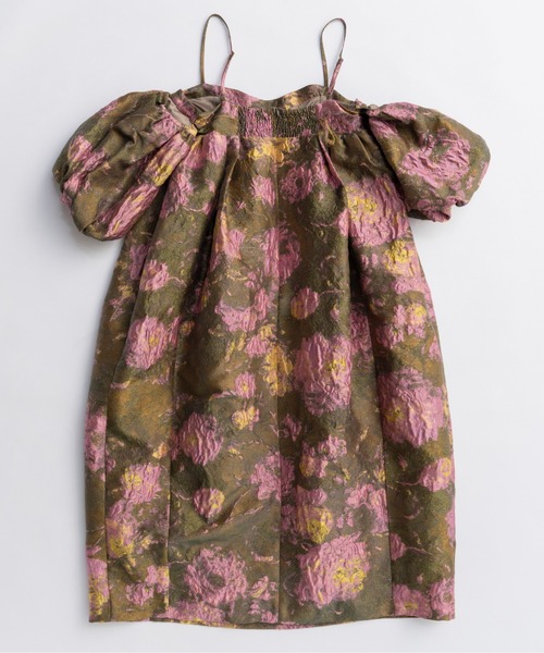 MAISON SPECIAL（メゾンスペシャル）の「Jacquard Motif Balloon Camisole Dress/ジャガードモチーフバルーンキャミワンピース（ワンピース・レディース・ホワイト/マルチ/シルバー・36/38）」の18枚目の写真