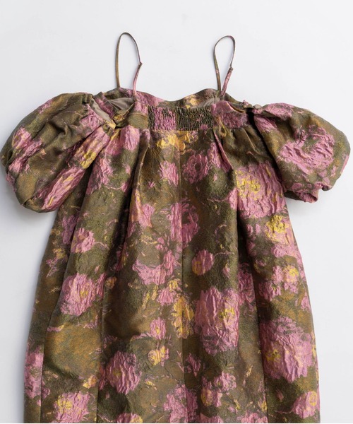MAISON SPECIAL（メゾンスペシャル）の「Jacquard Motif Balloon Camisole Dress/ジャガードモチーフバルーンキャミワンピース（ワンピース・レディース・ホワイト/マルチ/シルバー・36/38）」の19枚目の写真