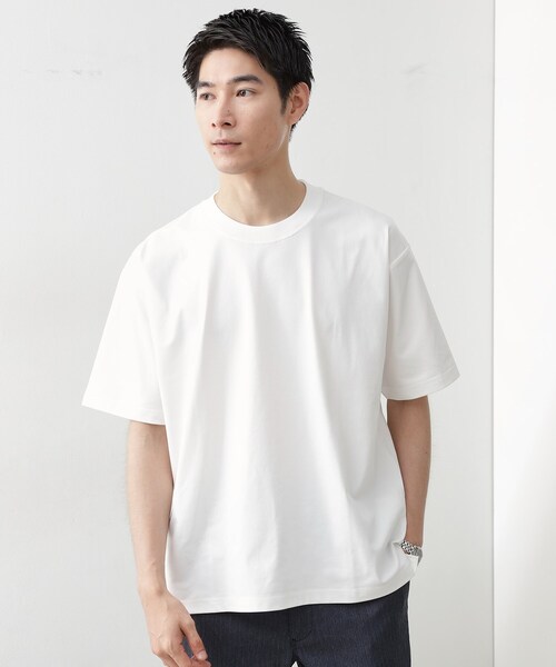 THE SHOP TK （ザ ショップ ティーケー ）の「【ご好評につき再入荷！】PERFECTEE／パーフェクティー 接触冷感／吸水速乾／UVカット／防シワ（Tシャツ/カットソー・メンズ・ブルーグリーン/ブラウン系その他/オフホワイト/チャコールグレー・04/03/02）」の9枚目の写真