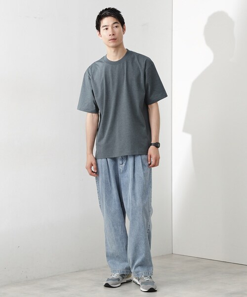 THE SHOP TK （ザ ショップ ティーケー ）の「【ご好評につき再入荷！】PERFECTEE／パーフェクティー 接触冷感／吸水速乾／UVカット／防シワ（Tシャツ/カットソー・メンズ・ブルーグリーン/ブラウン系その他/オフホワイト/チャコールグレー・04/03/02）」の18枚目の写真
