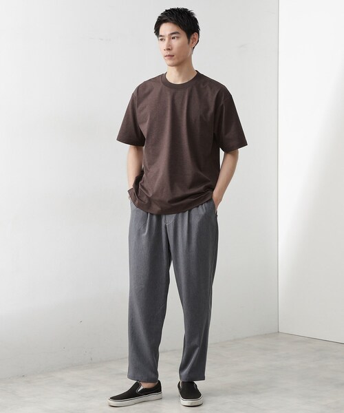 THE SHOP TK （ザ ショップ ティーケー ）の「【ご好評につき再入荷！】PERFECTEE／パーフェクティー 接触冷感／吸水速乾／UVカット／防シワ（Tシャツ/カットソー・メンズ・ブルーグリーン/ブラウン系その他/オフホワイト/チャコールグレー・04/03/02）」の22枚目の写真