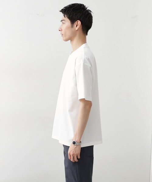 THE SHOP TK （ザ ショップ ティーケー ）の「【ご好評につき再入荷！】PERFECTEE／パーフェクティー 接触冷感／吸水速乾／UVカット／防シワ（Tシャツ/カットソー・メンズ・ブルーグリーン/ブラウン系その他/オフホワイト/チャコールグレー・04/03/02）」の5枚目の写真