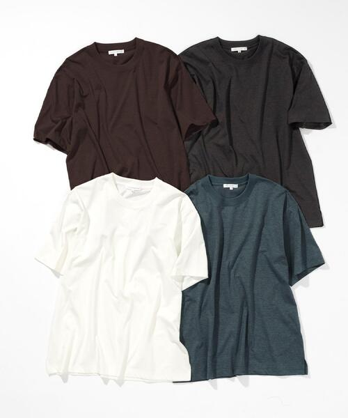 THE SHOP TK （ザ ショップ ティーケー ）の「【ご好評につき再入荷！】PERFECTEE／パーフェクティー 接触冷感／吸水速乾／UVカット／防シワ（Tシャツ/カットソー・メンズ・ブルーグリーン/ブラウン系その他/オフホワイト/チャコールグレー・04/03/02）」の7枚目の写真