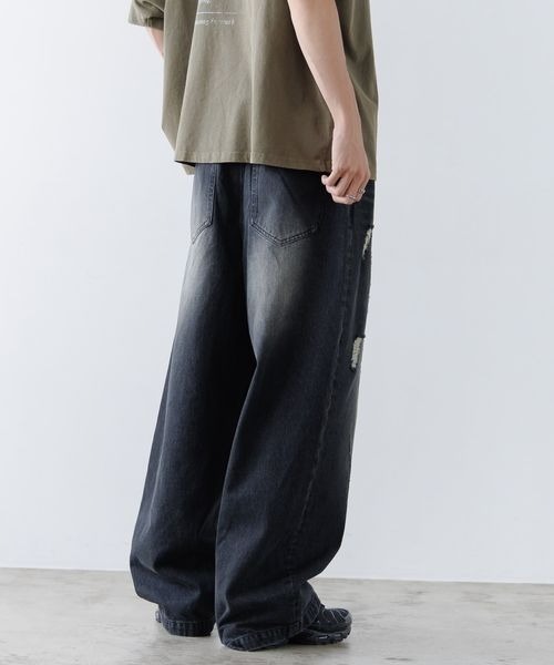 PBLIM（ページボーイリム）の「《UNISEX》エイジングデニム（デニムパンツ・レディース・ブルー/ブラック・LARGE/MEDIUM）」の17枚目の写真