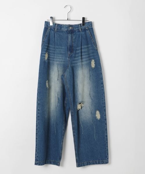 PBLIM（ページボーイリム）の「《UNISEX》エイジングデニム（デニムパンツ・レディース・ブルー/ブラック・LARGE/MEDIUM）」の12枚目の写真