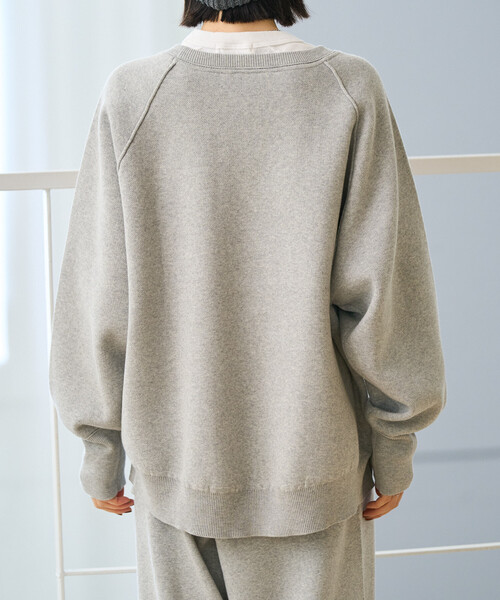 FREAK'S STORE（フリークスストア）の「＜マシーンウォッシャブル＞ スウェットライクニット プルオーバー（ニット/セーター・レディース・ピンク/ライトグレー/ネイビー/ナチュラル/ブラック/サックスブルー・ﾌﾘ-）」の22枚目の写真