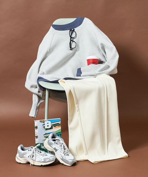 FREAK'S STORE（フリークスストア）の「＜マシーンウォッシャブル＞ スウェットライクニット プルオーバー（ニット/セーター・レディース・ピンク/ライトグレー/ネイビー/ナチュラル/ブラック/サックスブルー・ﾌﾘ-）」の12枚目の写真