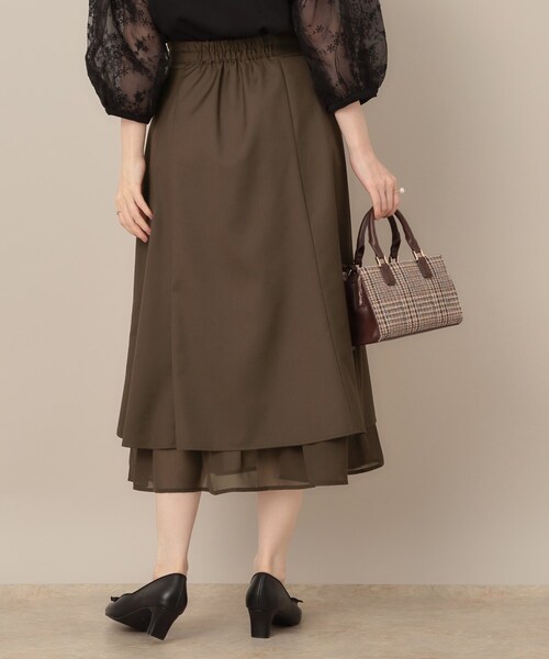 couture brooch(クチュールブローチ)の「【マシンウォッシャブル・美シルエット】裾シアーフレアスカート(スカート・レディース・チャコールグレー/ブラウン系その他・36/38/40/42)」の19枚目の写真