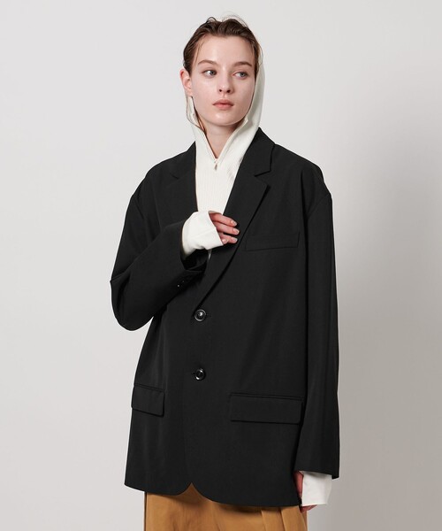 ASTRAET(アストラット)の「<ASTRAET>ギャバ 2ボタン テーラードジャケット UNISEX(テーラードジャケット・レディース・ブラック・FREE)」の9枚目の写真