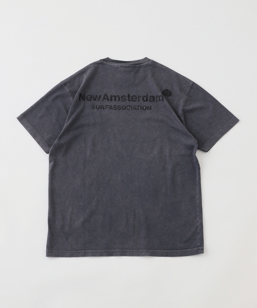 JOURNAL STANDARD relume(ジャーナルスタンダード レリューム)の「NEW AMSTERDAM SURF ASSOCIATION LOGO TEE WASHED EMBRO 2501102001/002(Tシャツ/カットソー・メンズ・ブラック/パープル・MEDIUM/LARGE)」の3枚目の写真