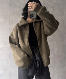 CREARE -LINO-（クレアーレリノ）の「〈ユニセックス商品〉シャギーダブルZIPブルゾン（ブルゾン）」