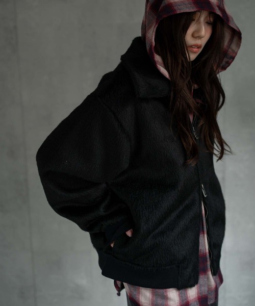 CREARE -LINO-(クレアーレリノ)の「〈ユニセックス商品〉シャギーダブルZIPブルゾン(ブルゾン・メンズ・ブラウン/ブラック/グレー・M/L/XL)」の15枚目の写真