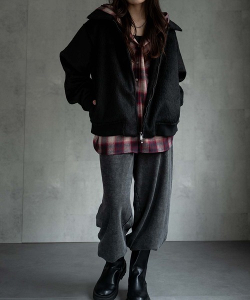 セール】〈ユニセックス商品〉シャギーダブルZIPブルゾン（ブルゾン