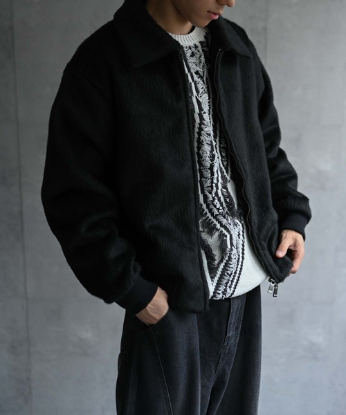 セール】〈ユニセックス商品〉シャギーダブルZIPブルゾン（ブルゾン