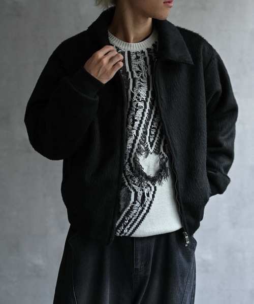 セール】〈ユニセックス商品〉シャギーダブルZIPブルゾン（ブルゾン