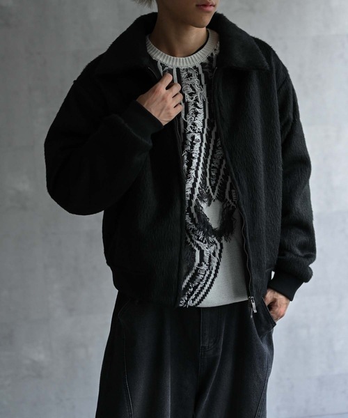 セール】〈ユニセックス商品〉シャギーダブルZIPブルゾン（ブルゾン