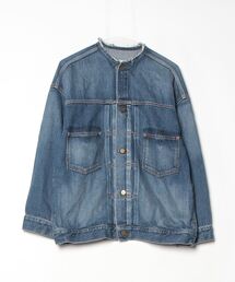 IENA　デニムジャケット　ダメージリメイク　ルーズ　フロントプリーツ　2nd IENA デニムジャケット ダメージリメイク ルーズ フロント