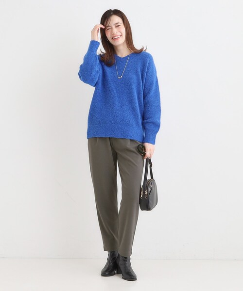 SHOO・LA・RUE（シューラルー）の「【S-3L/洗濯後しわになりにくい】スマートに見える イージーテーパードパンツ（その他パンツ・レディース・ベージュ/グリーン/チャコールグレー/レッド系1/ブラック・01/05/04/03/02）」の16枚目の写真