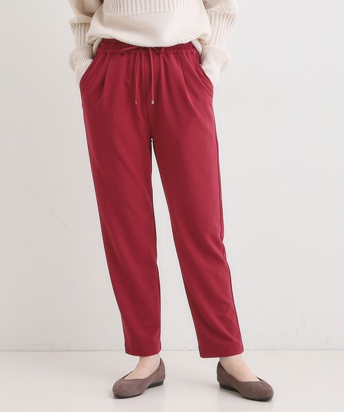 SHOO・LA・RUE（シューラルー）の「【S-3L/洗濯後しわになりにくい】スマートに見える イージーテーパードパンツ（その他パンツ・レディース・ベージュ/グリーン/チャコールグレー/レッド系1/ブラック・01/05/04/03/02）」の18枚目の写真