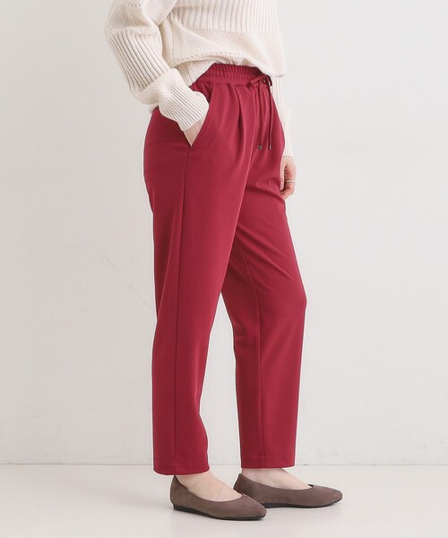 SHOO・LA・RUE（シューラルー）の「【S-3L/洗濯後しわになりにくい】スマートに見える イージーテーパードパンツ（その他パンツ・レディース・ベージュ/グリーン/チャコールグレー/レッド系1/ブラック・01/05/04/03/02）」の19枚目の写真