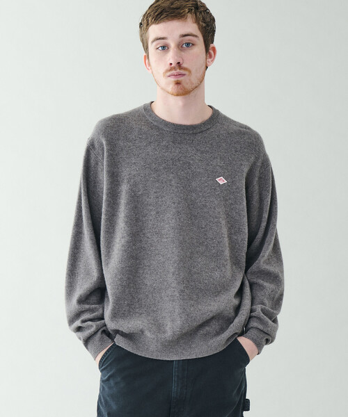 DANTON クルーネックプルオーバー 40 ニット DANTON | ラムウール クルーネックニットプルオーバー MEN
