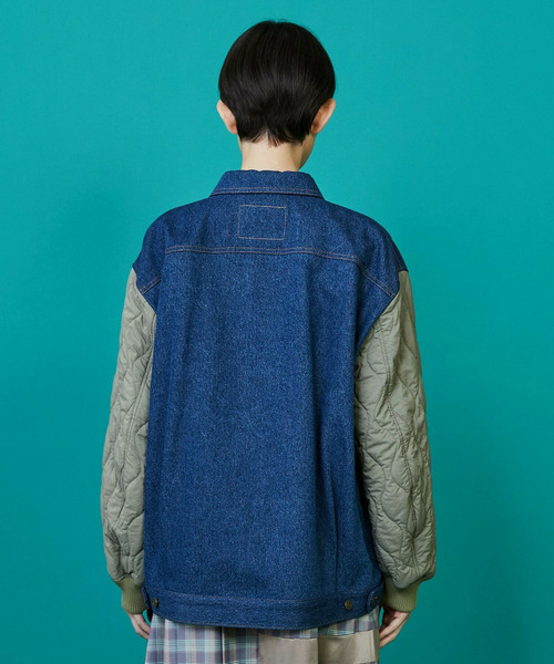 FRAPBOIS（フラボア）の「デニキルト ブルゾン（ブルゾン・レディース・ブルー/ネイビー・1/2）」の4枚目の写真