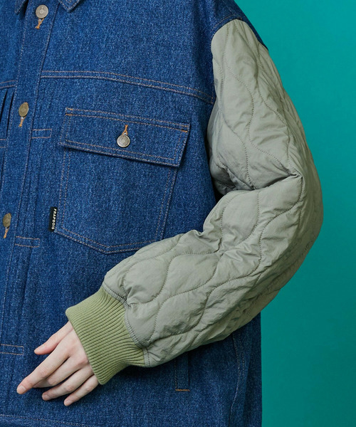 FRAPBOIS（フラボア）の「デニキルト ブルゾン（ブルゾン・レディース・ブルー/ネイビー・1/2）」の5枚目の写真