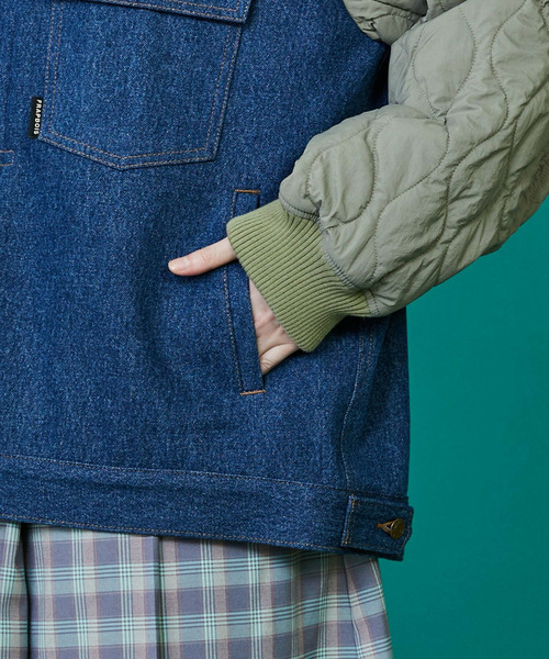 FRAPBOIS（フラボア）の「デニキルト ブルゾン（ブルゾン・レディース・ブルー/ネイビー・1/2）」の6枚目の写真