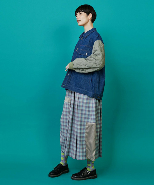 FRAPBOIS（フラボア）の「デニキルト ブルゾン（ブルゾン・レディース・ブルー/ネイビー・1/2）」の10枚目の写真