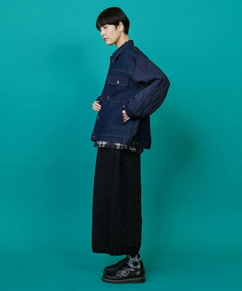 FRAPBOIS（フラボア）の「デニキルト ブルゾン（ブルゾン・レディース・ブルー/ネイビー・1/2）」の16枚目の写真