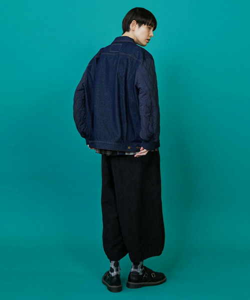 FRAPBOIS（フラボア）の「デニキルト ブルゾン（ブルゾン・レディース・ブルー/ネイビー・1/2）」の17枚目の写真