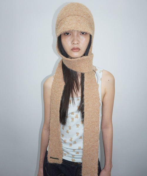 SCULPTOR（スカルプター）の「Flap Tail Beanie（ニットキャップ/ビーニー・レディース・チャコールグレー/ブラウン/ブラック・FREE）」の3枚目の写真