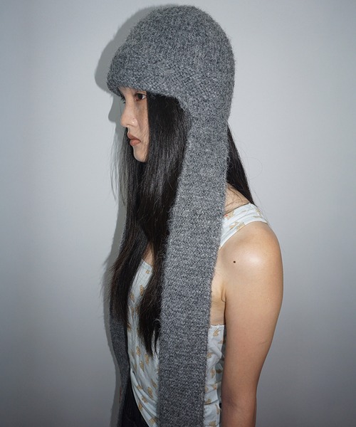 SCULPTOR（スカルプター）の「Flap Tail Beanie（ニットキャップ/ビーニー・レディース・チャコールグレー/ブラウン/ブラック・FREE）」の4枚目の写真