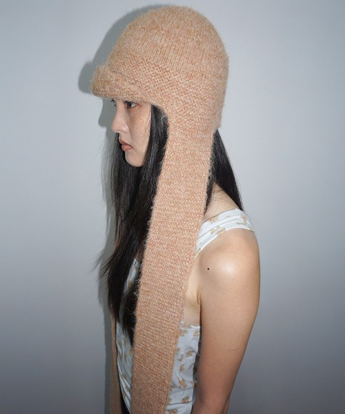 SCULPTOR（スカルプター）の「Flap Tail Beanie（ニットキャップ/ビーニー・レディース・チャコールグレー/ブラウン/ブラック・FREE）」の5枚目の写真
