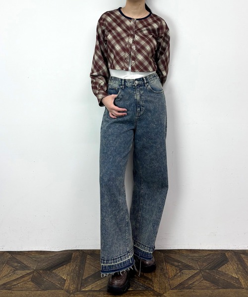 NICOLE CLUB(ニコル クラブ)の「カーディガンセットキャミワンピース(ワンピース・レディース・ブルー/レッド/チャコール・MEDIUM)」の7枚目の写真