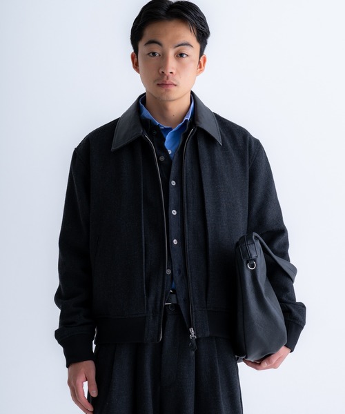 完売　sinss ツイードショートブルゾン M チャコール Tweed short blouson / ツイードショートブルゾン（ブルゾン）｜SINSS