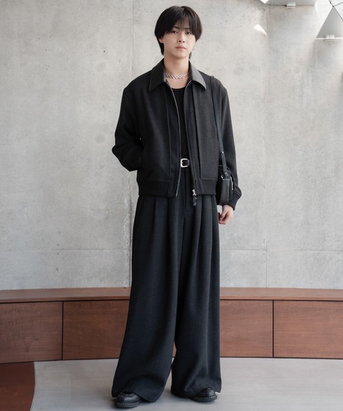 即完売　sinss ツイードショートブルゾン チャコール Tweed short blouson / ツイードショートブルゾン（ブルゾン）｜SINSS