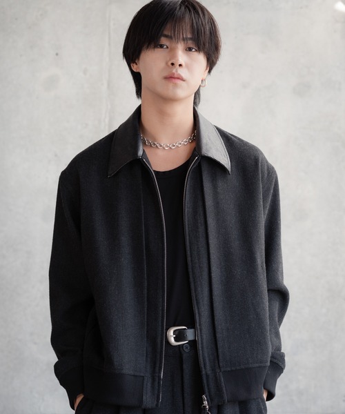 SINSS（シンス）の「Tweed short blouson / ツイードショートブルゾン